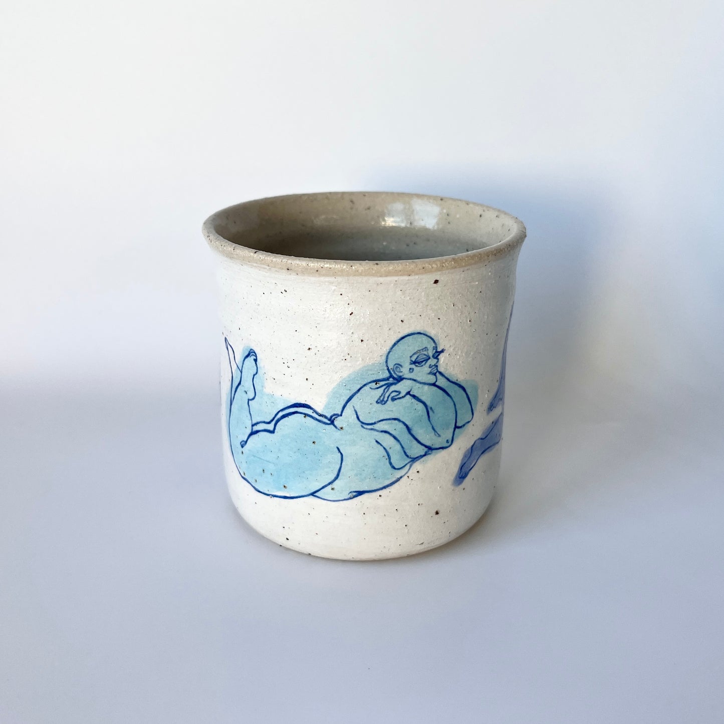 Handcrafted Ceramic Tumbler – A Celebration of Transgender Beauty (Speckled Stoneware, 250ml)