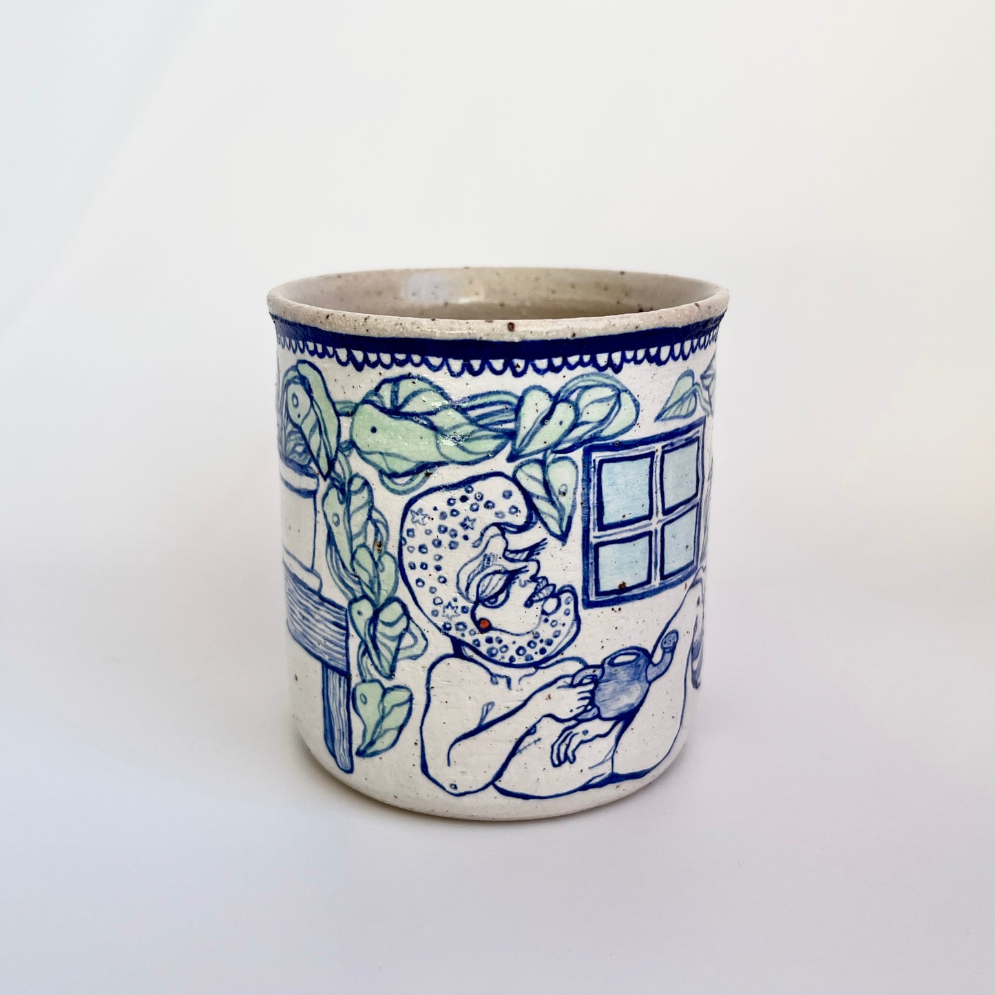 Handcrafted Ceramic Tumbler – Growing Phases (Speckled Stoneware, 250ml)