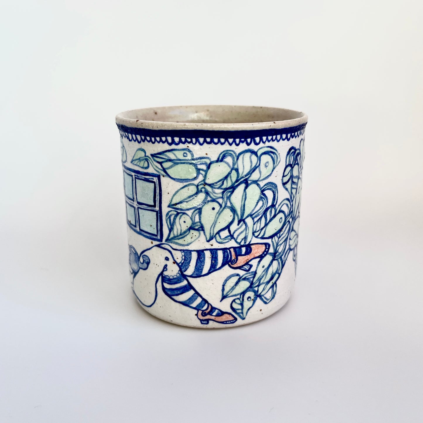 Handcrafted Ceramic Tumbler – Growing Phases (Speckled Stoneware, 250ml)