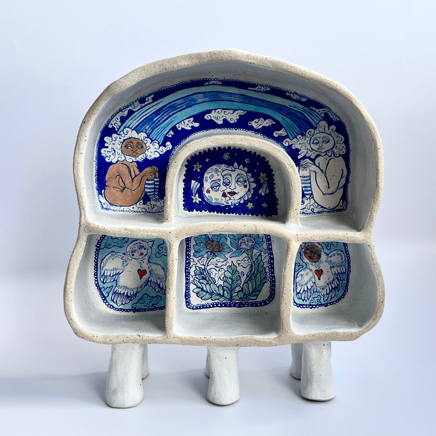 Ceramic Display Shelves – A Cabinet of Curiosities (Speckled Stoneware)