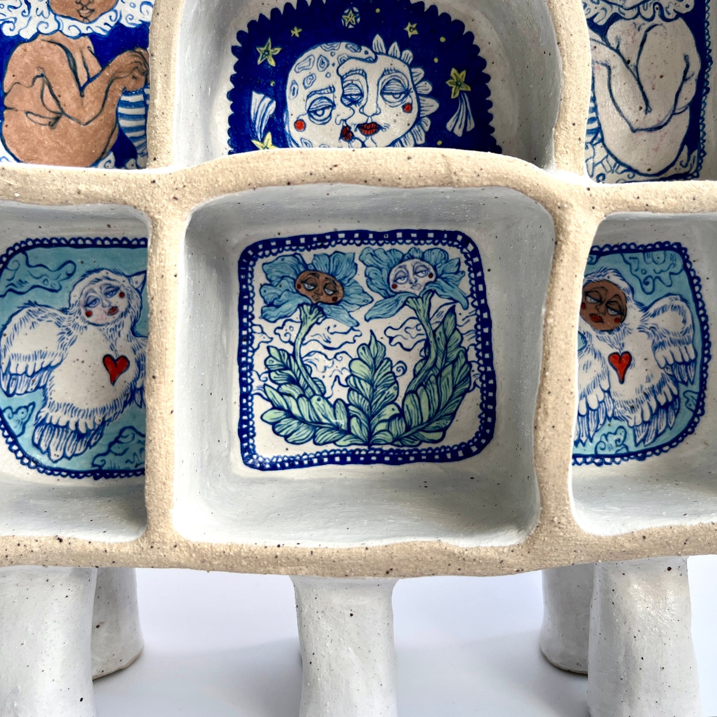 Ceramic Display Shelves – A Cabinet of Curiosities (Speckled Stoneware)