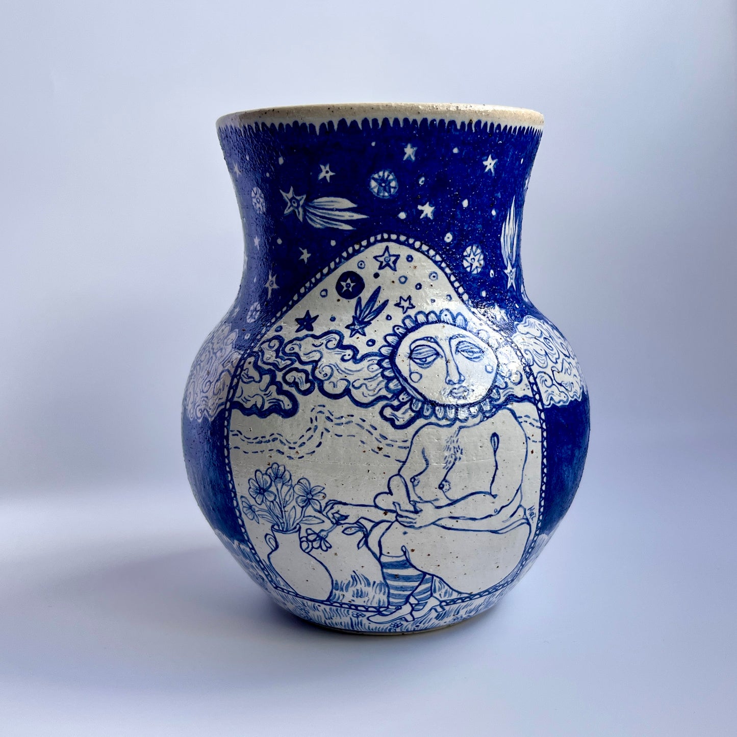 Handcrafted Ceramic Vase – Chances (Speckled Stoneware, 1.2L)