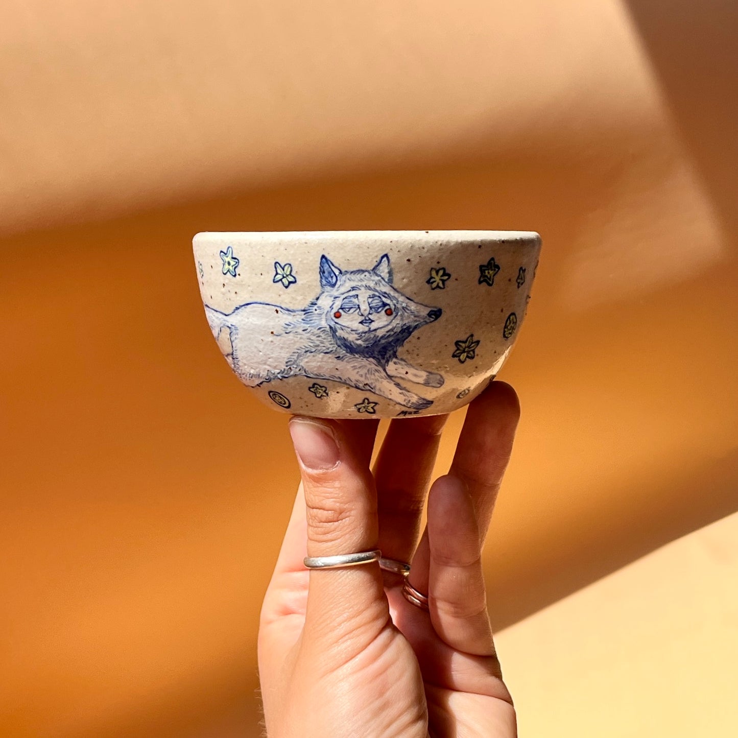 Handcrafted Small Ceramic Bowl – Catch Me If You Can (Speckled Stoneware)