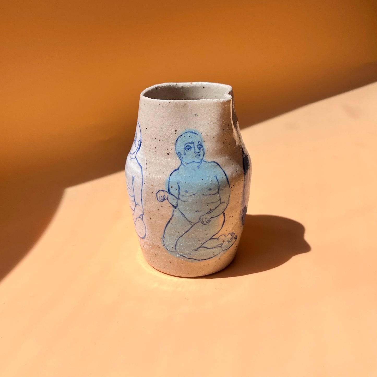 Handcrafted Small Ceramic Jug – A Celebration of Transgender Beauty (Speckled Stoneware)