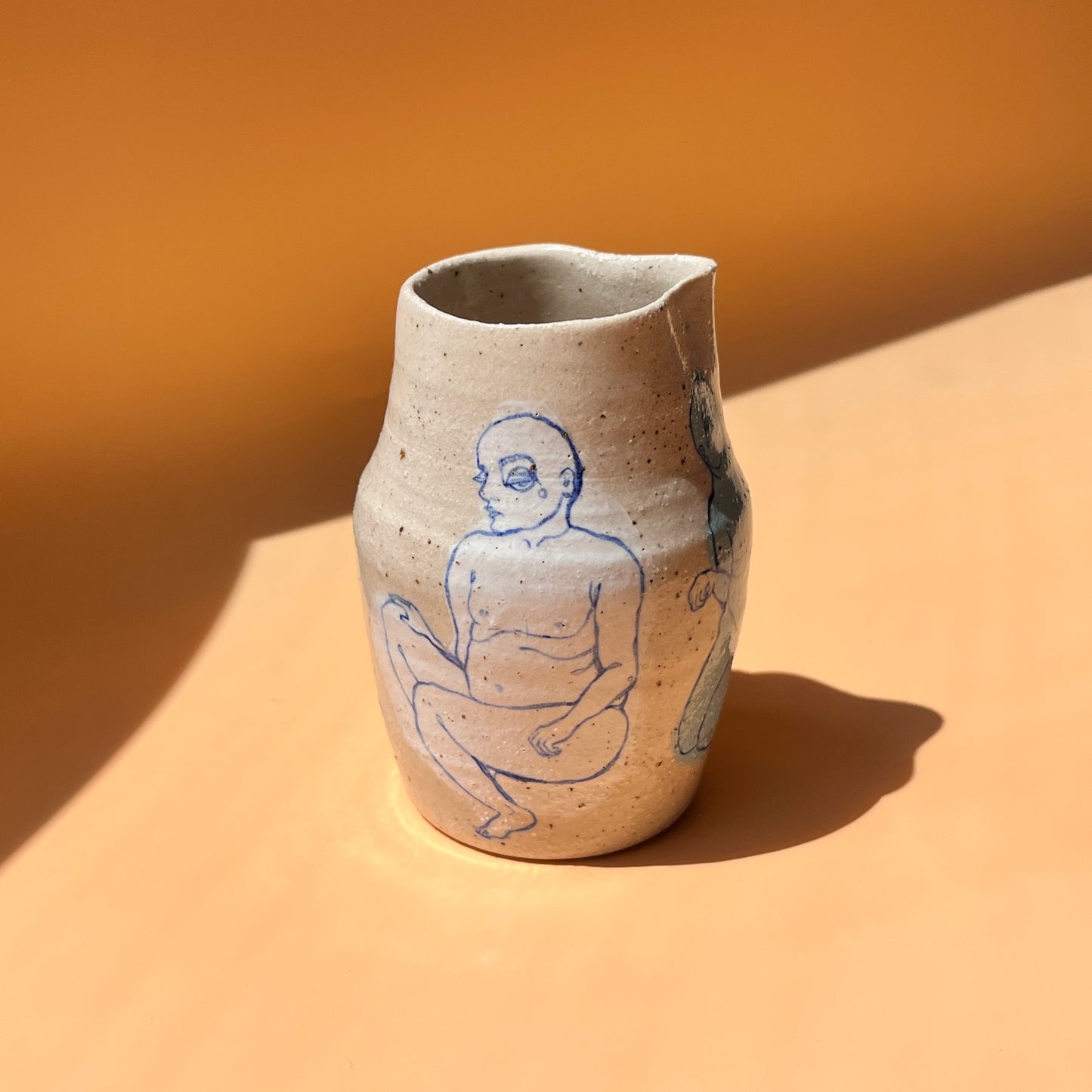 Handcrafted Small Ceramic Jug – A Celebration of Transgender Beauty (Speckled Stoneware)