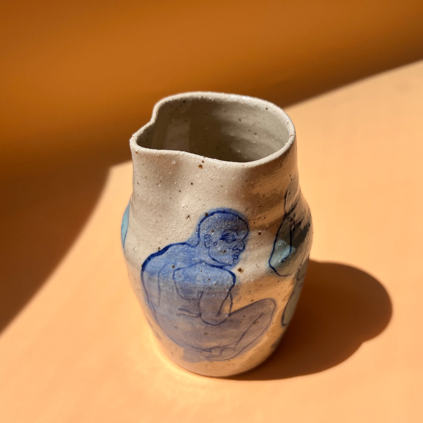 Handcrafted Small Ceramic Jug – A Celebration of Transgender Beauty (Speckled Stoneware)