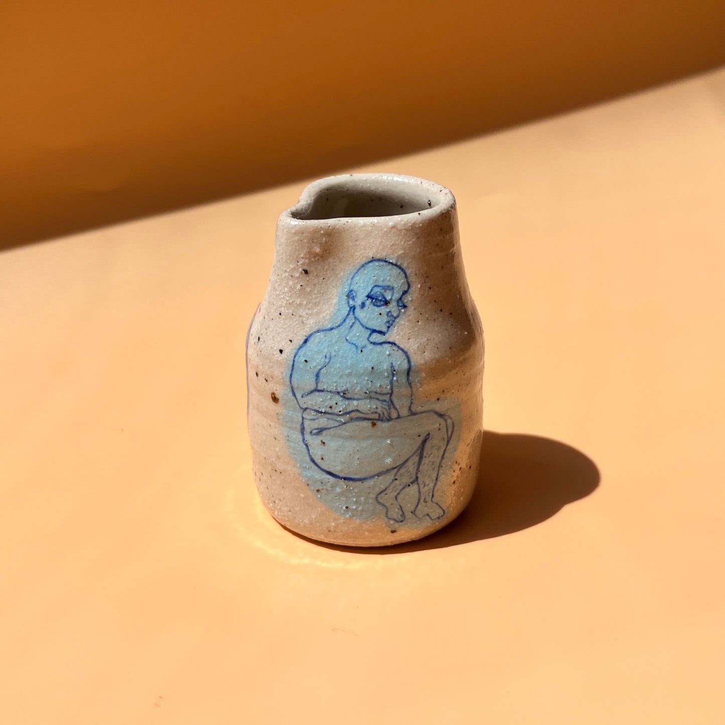 Handcrafted Miniature Ceramic Jug – A Celebration of Transgender Beauty (Speckled Stoneware)