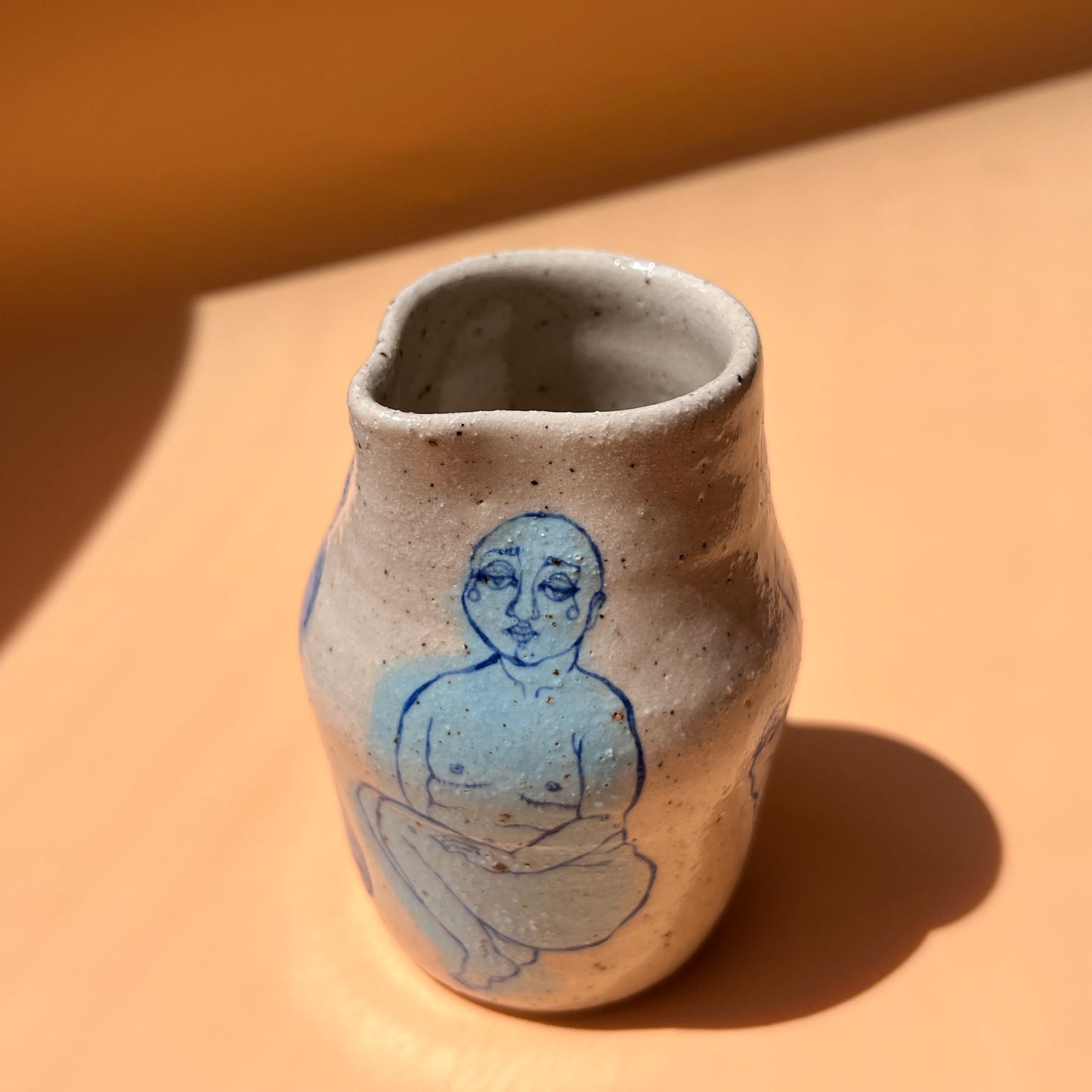Handcrafted Smaller Ceramic Jug – A Celebration of Transgender Beauty (Speckled Stoneware)