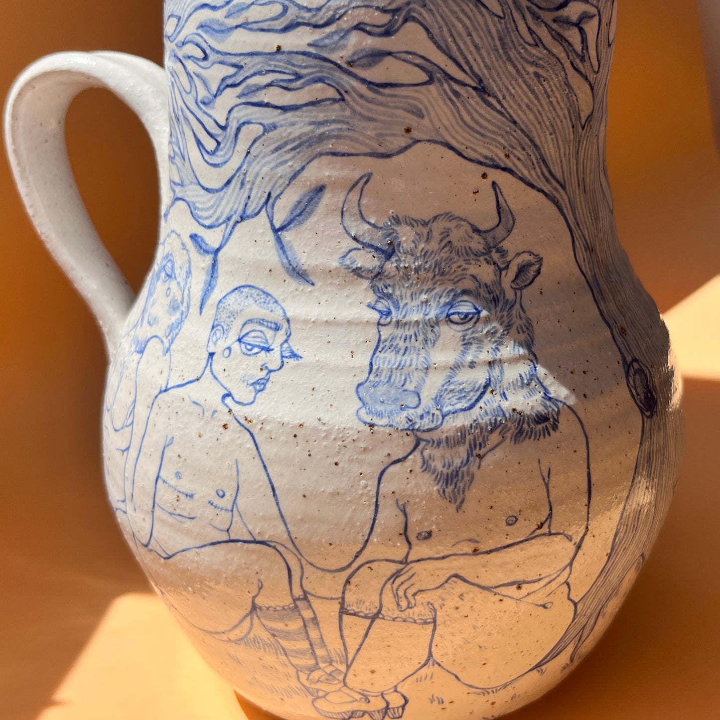 Handcrafted Ceramic Jug – All Together Now (Speckled Stoneware, 1.1L)