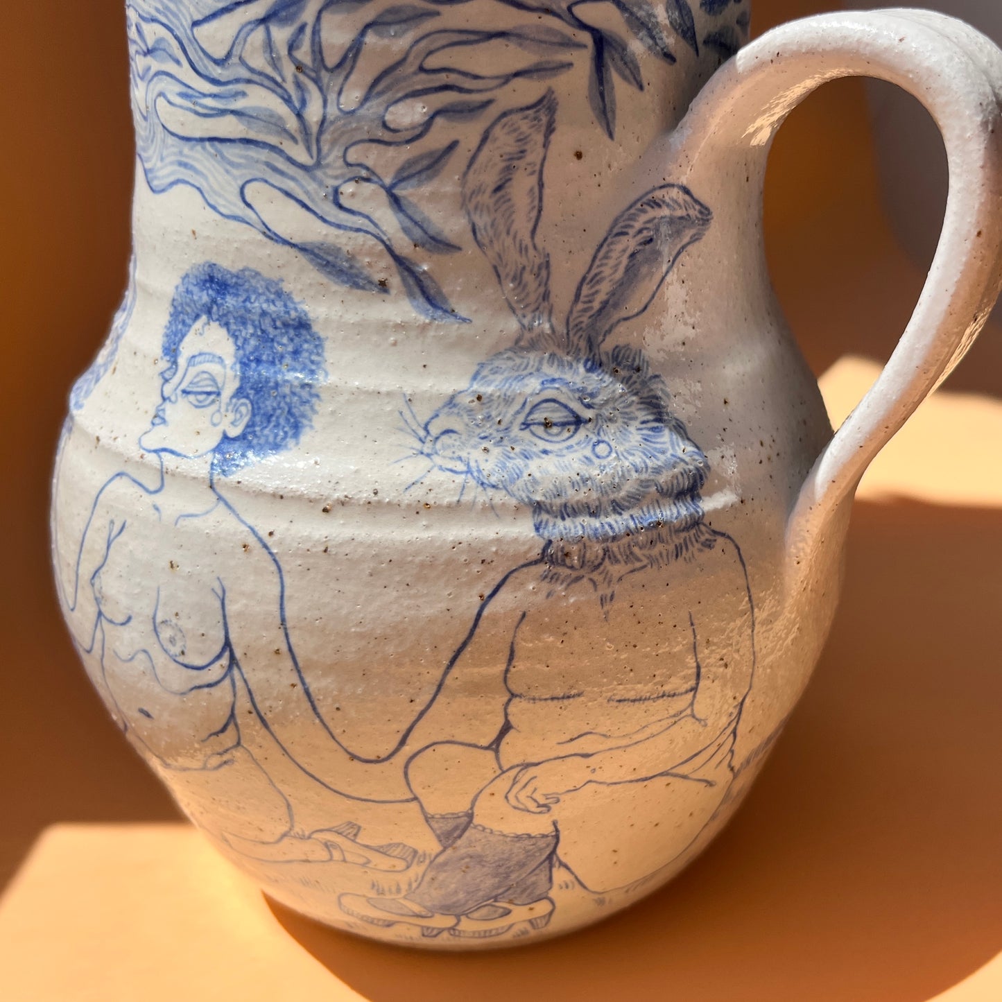 Handcrafted Ceramic Jug – All Together Now (Speckled Stoneware, 1.1L)