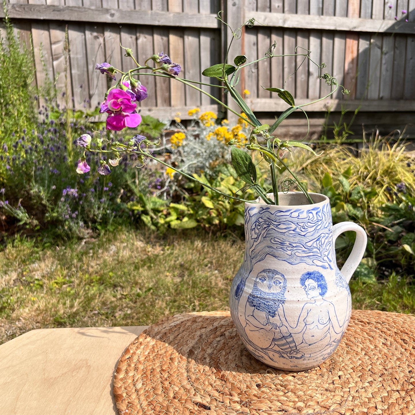 Handcrafted Ceramic Jug – All Together Now (Speckled Stoneware, 1.1L)