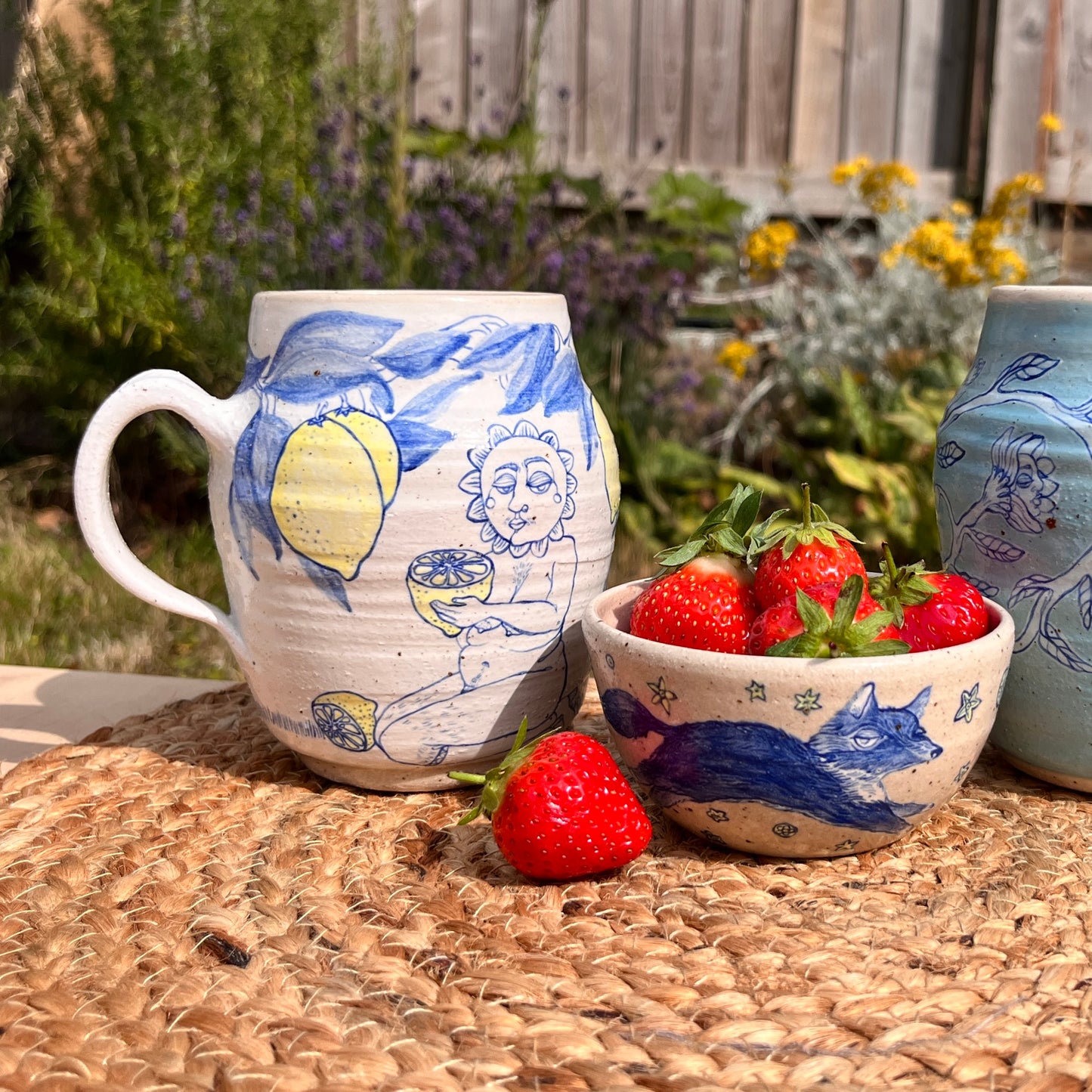 Handcrafted Large Ceramic Mug – When Life Gives You Lemons... (Speckled Stoneware, 450ml)