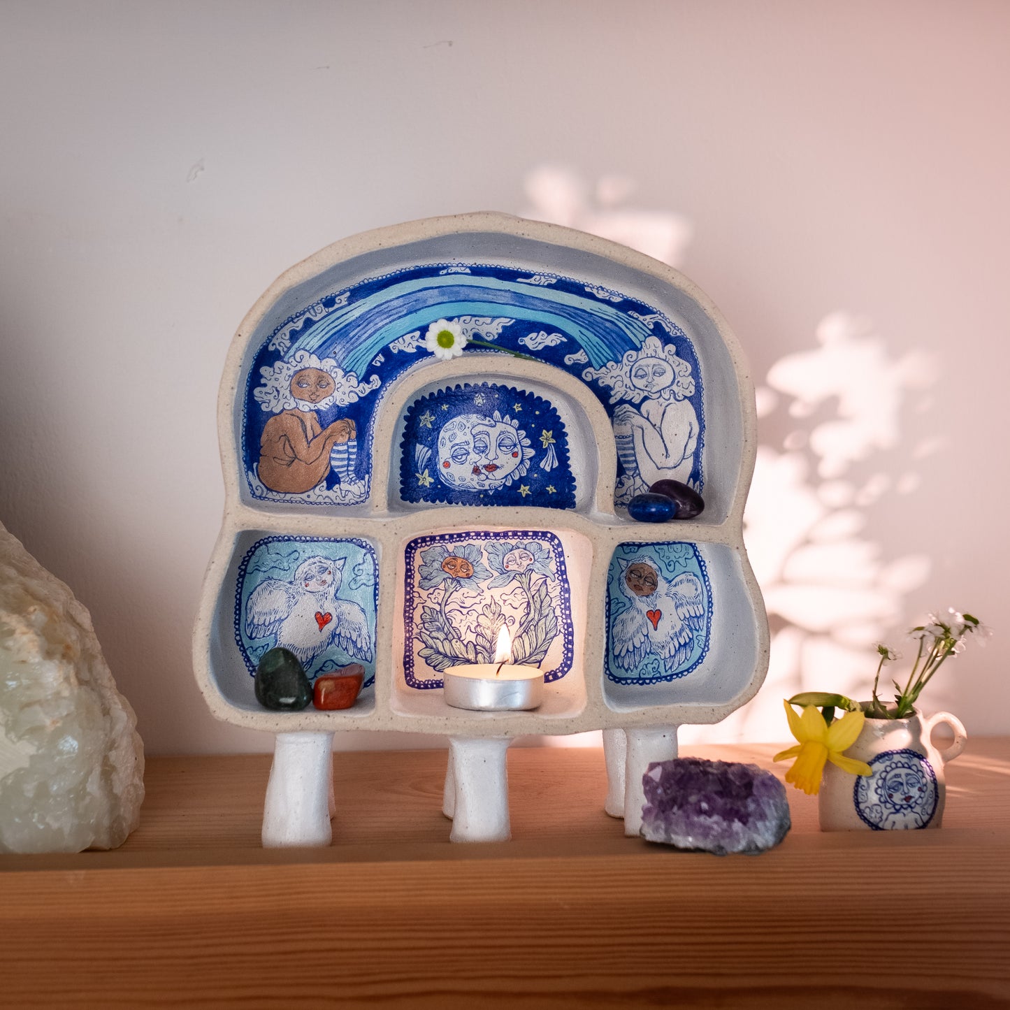 Ceramic Display Shelves – A Cabinet of Curiosities (Speckled Stoneware)