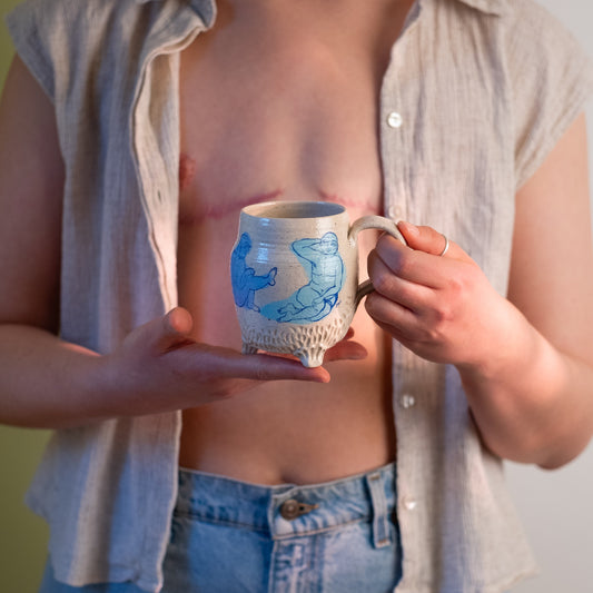 Handcrafted Ceramic Mug – A Celebration of Transgender Beauty (Speckled Stoneware, 300ml)