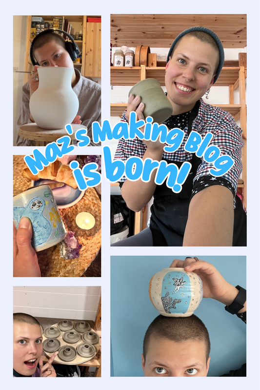 Cover photo for a pottery blog called Maz's Making Blog