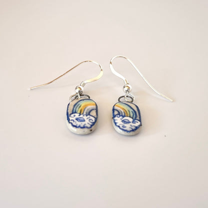 Handmade Ceramic Rainbow Earrings – Pride Jewellery (Sterling Silver, Ceramic, LGBTQ+ Gift)