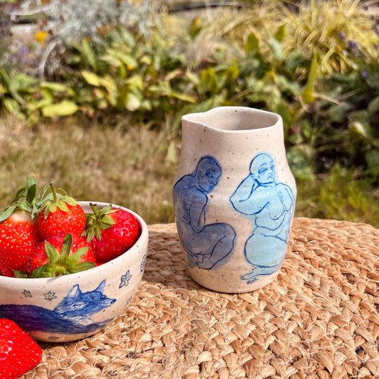 Handcrafted Small Ceramic Jug – A Celebration of Transgender Beauty (Speckled Stoneware)